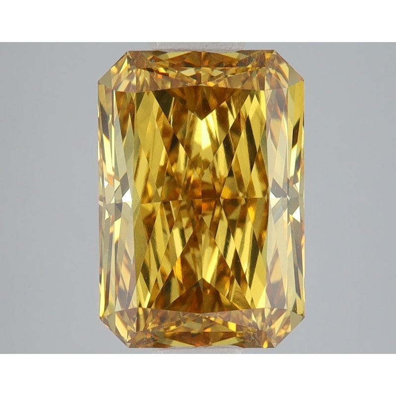 4.09 Ct Radiant Lab Diamond  Fancy Vivid Yellow  VS1   IGI