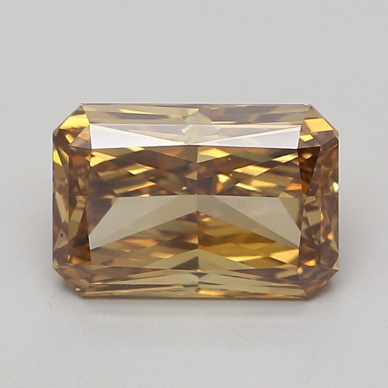 4.89 Ct Radiant Lab Diamond  Fancy Intense Brown Yellow  VS2   IGI
