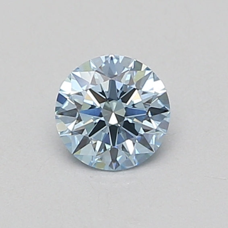 0.52 Ct Round Lab Diamond  Fancy Intense Blue  VS1  Ideal Cut  IGI