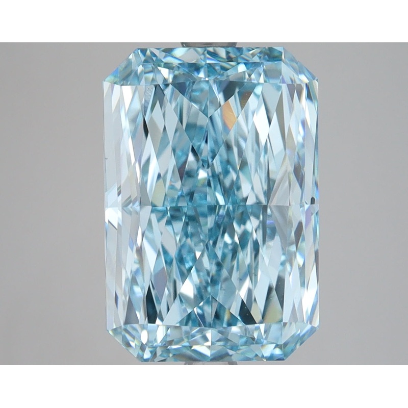 5.53 Ct Radiant Lab Diamond  Fancy Vivid Blue  VS1   IGI