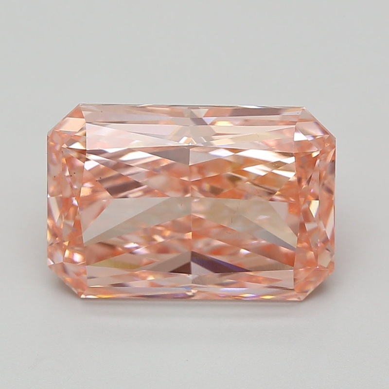 8.18 Ct Radiant Lab Diamond  Fancy Vivid Pink  VS2   IGI