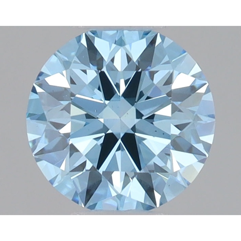 1.03 Ct Round Lab Diamond  Fancy Vivid Blue  VS1  Ideal Cut  IGI