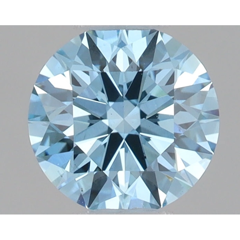1.04 Ct Round Lab Diamond  Fancy Vivid Blue  VS2  Ideal Cut  IGI