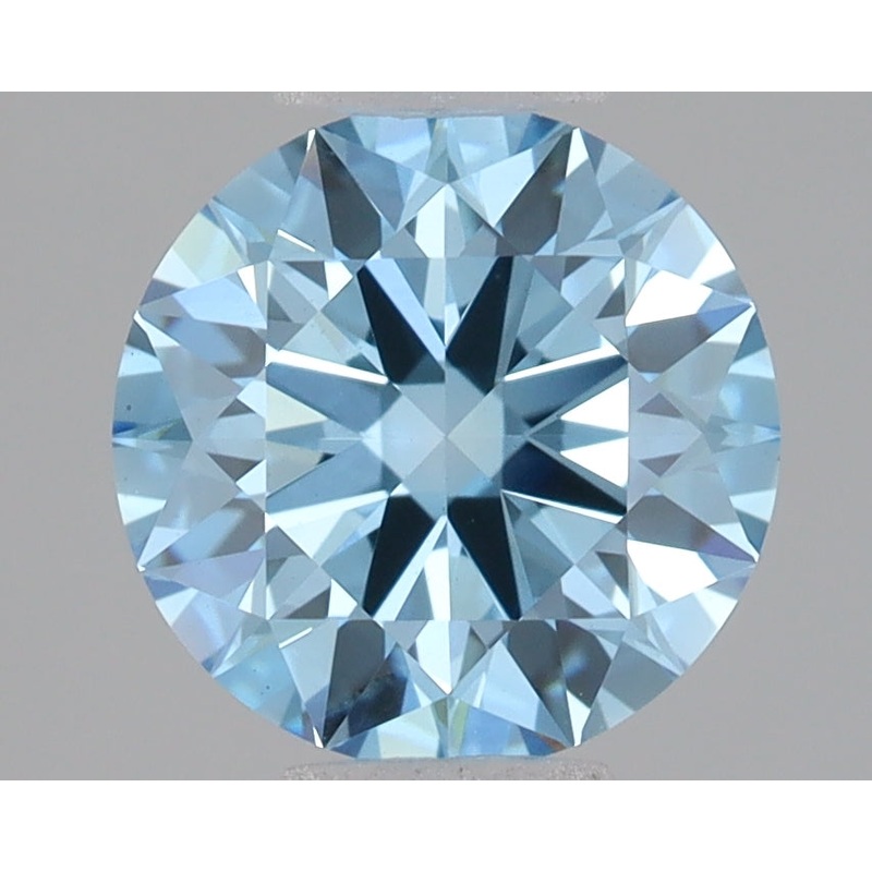 1.36 Ct Round Lab Diamond  Fancy Vivid Blue  VVS2  Ideal Cut  IGI