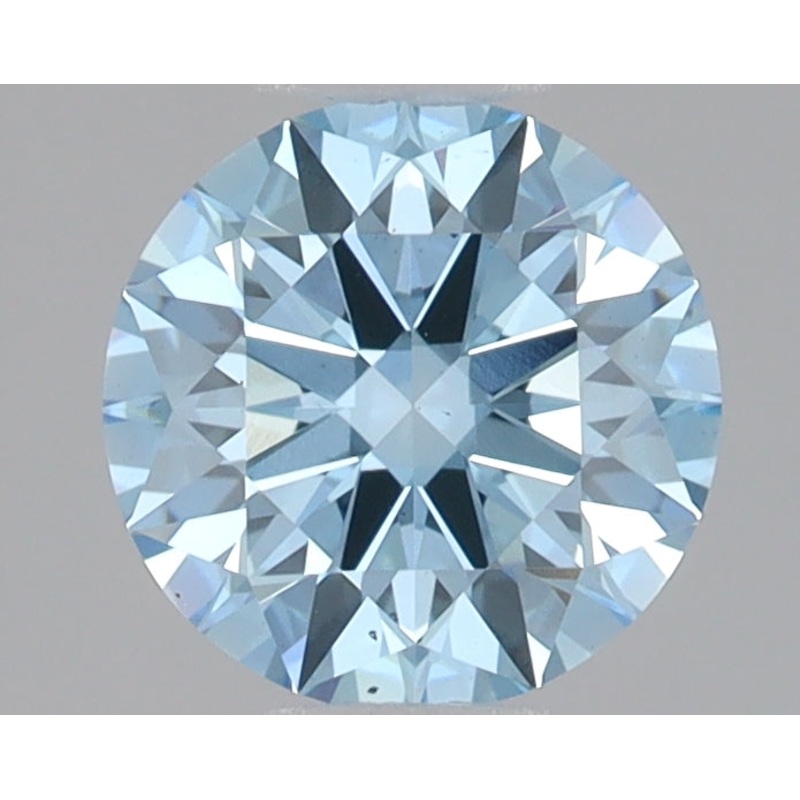 1.5 Ct Round Lab Diamond  Fancy Vivid Blue  VS2  Ideal Cut  IGI