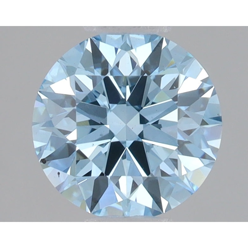 1.55 Ct Round Lab Diamond  Fancy Vivid Blue  VS1  Ideal Cut  IGI