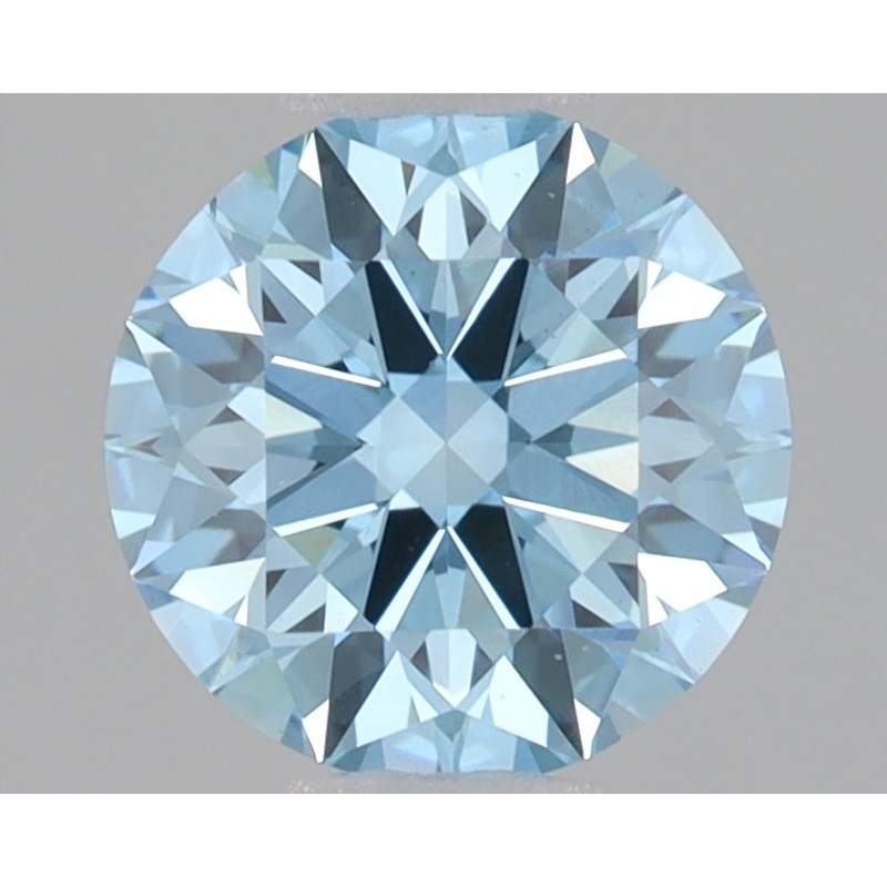 1.56 Ct Round Lab Diamond  Fancy Vivid Blue  VS1  Ideal Cut  IGI