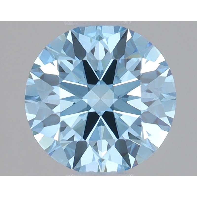 1.56 Ct Round Lab Diamond  Fancy Vivid Blue  VVS2  Ideal Cut  IGI