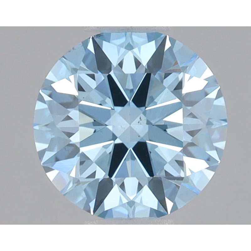 1.58 Ct Round Lab Diamond  Fancy Vivid Blue  VS1  Ideal Cut  IGI