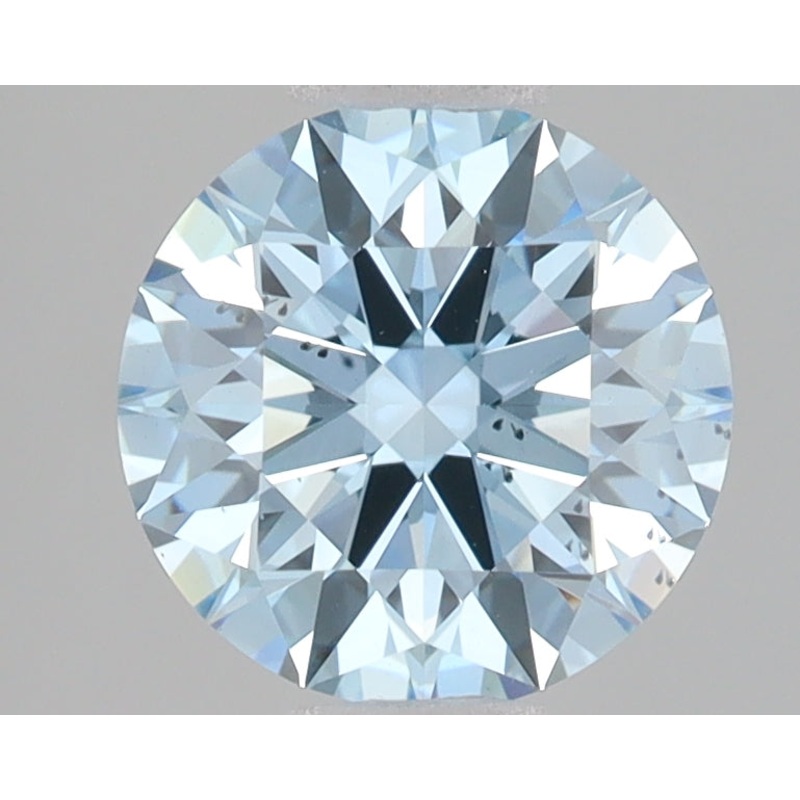 2 Ct Round Lab Diamond  Fancy Vivid Blue  SI1  Ideal Cut  IGI