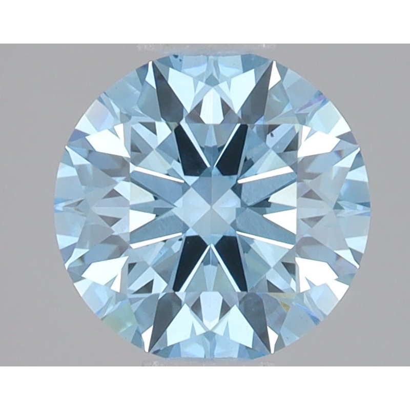 2.04 Ct Round Lab Diamond  Fancy Vivid Blue  VS1  Ideal Cut  IGI