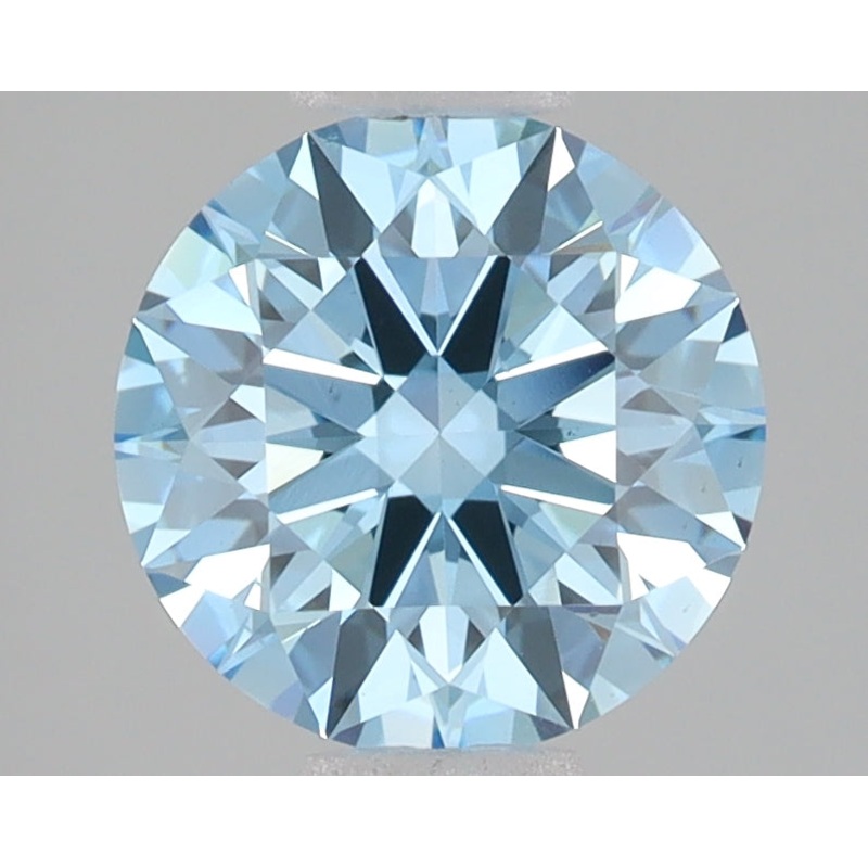 2.06 Ct Round Lab Diamond  Fancy Vivid Blue  VS2  Ideal Cut  IGI