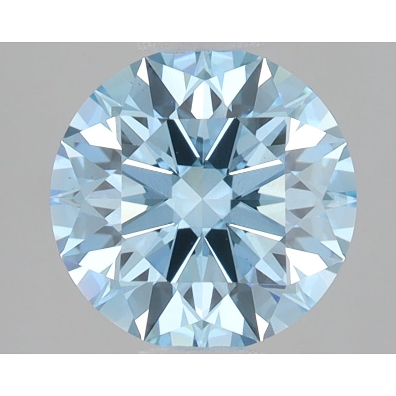 2.08 Ct Round Lab Diamond  Fancy Vivid Blue  VS1  Ideal Cut  IGI