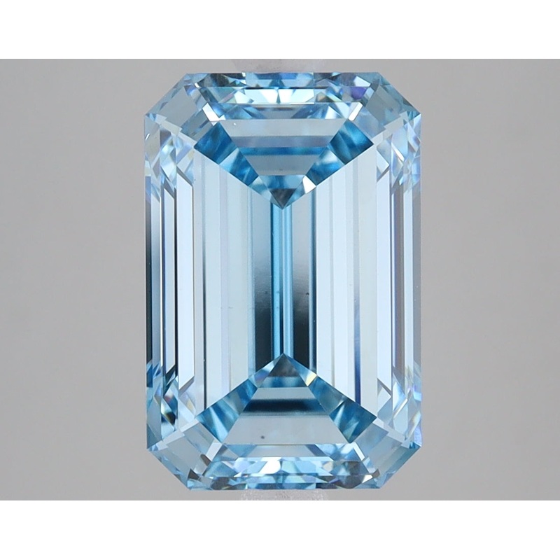 4.04 Ct Emerald Lab Diamond  Fancy Intense Blue  VS1   IGI