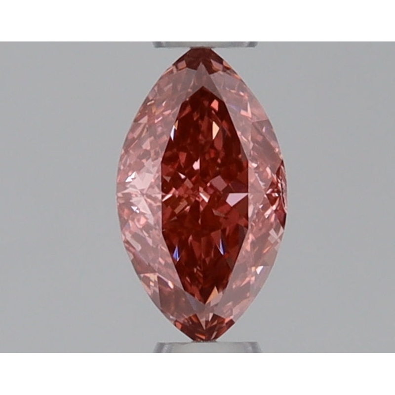 0.3 Ct Marquise Lab Diamond  Fancy Vivid Brownish Pink  SI1   IGI