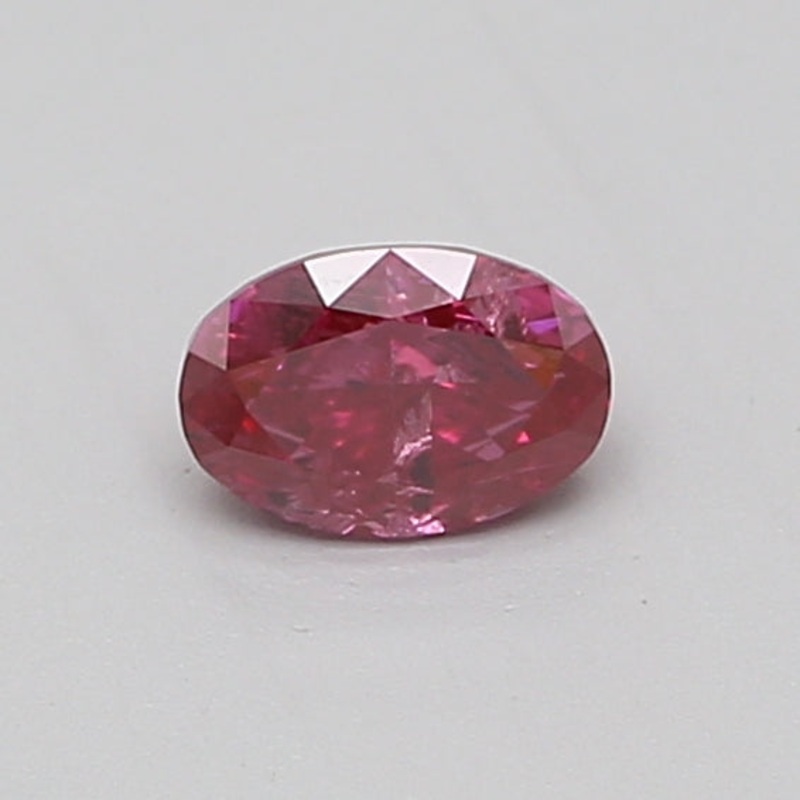 0.39 Ct Oval Lab Diamond  Fancy Deep Pink  SI2   IGI