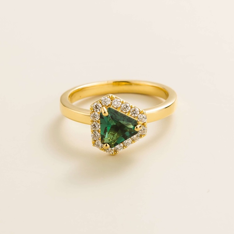 Diana Gold Ring Emerald & Diamond