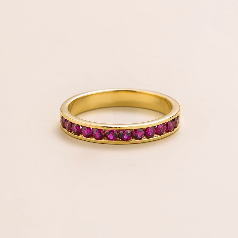 Margo Gold Ring Set With Ruby
