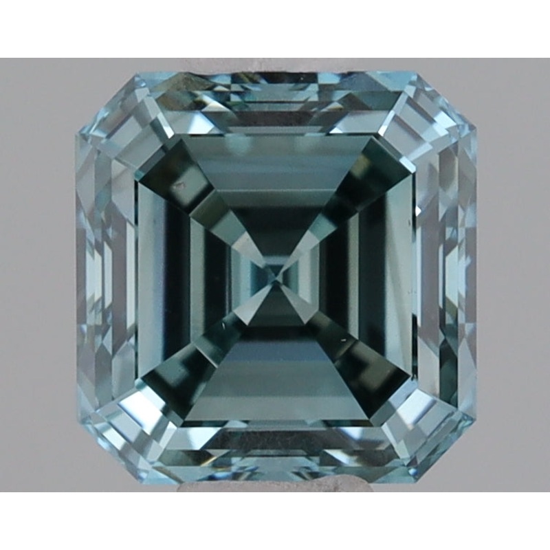 0.82 Ct Sq.emerald Lab Diamond  Fancy Intense Blue  VS2   IGI