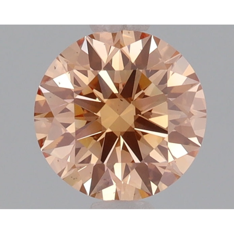 1.23 Ct Round Lab Diamond  Fancy Intense Brownish Pink  VS2  Ideal Cut  IGI