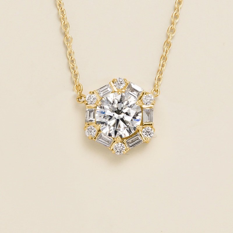 Melba Gold Necklace Set With Diamonds