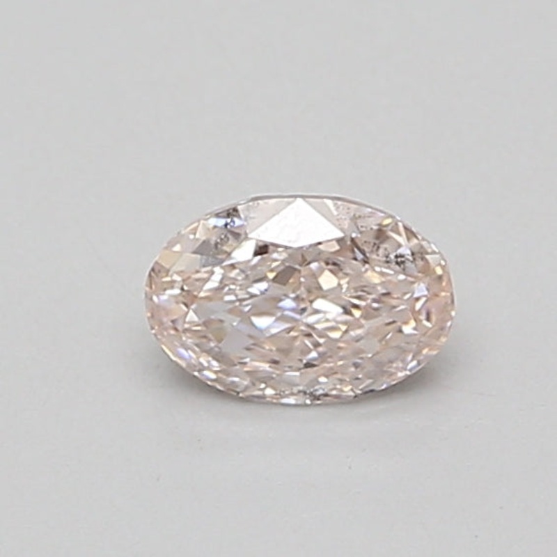 0.44 Ct Oval Lab Diamond  Fancy Light Brownish Pink  SI1   IGI