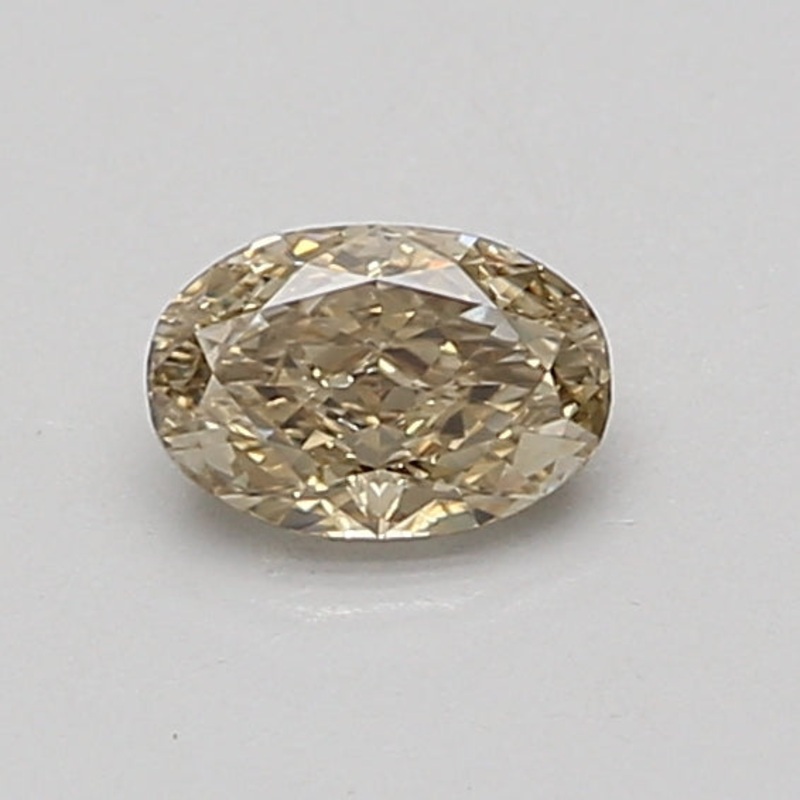 0.5 Ct Oval Lab Diamond  Fancy Grayish Yellow  VS1   IGI