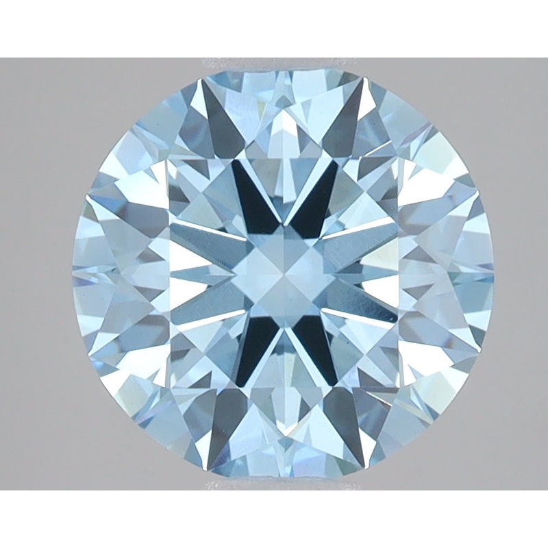 3.01 Ct Round Lab Diamond  Fancy Vivid Blue  VS1  Ideal Cut  IGI