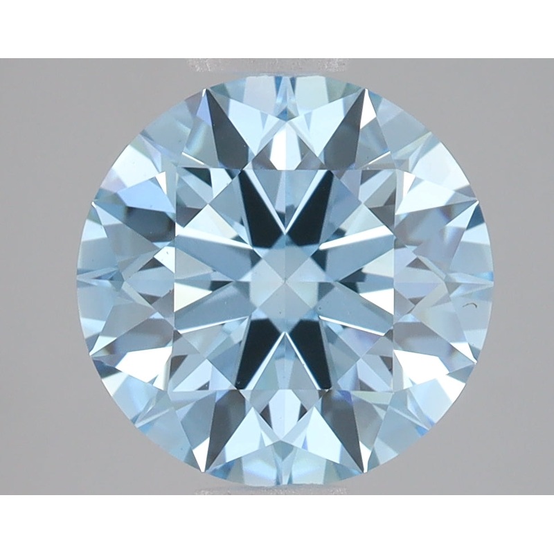 3.02 Ct Round Lab Diamond  Fancy Vivid Blue  VS1  Ideal Cut  IGI