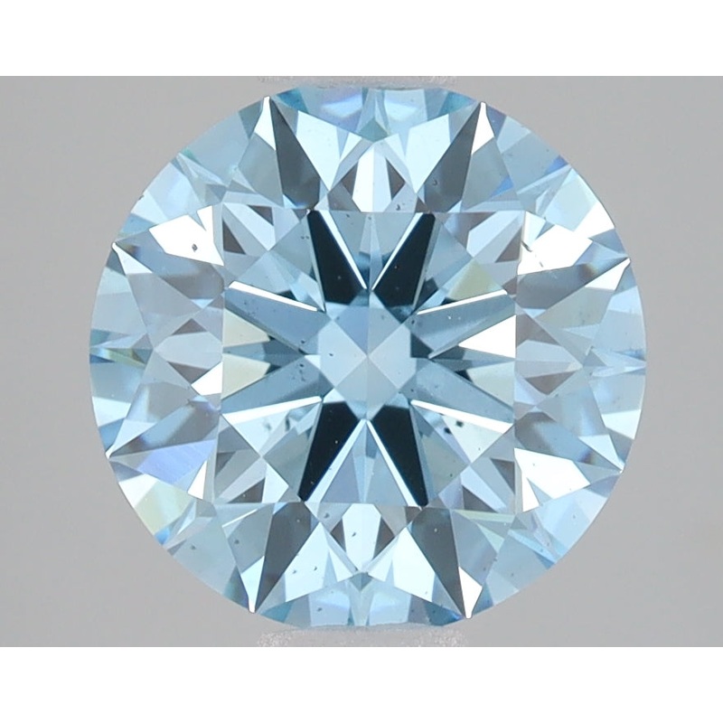 3.03 Ct Round Lab Diamond  Fancy Vivid Blue  SI1  Ideal Cut  IGI