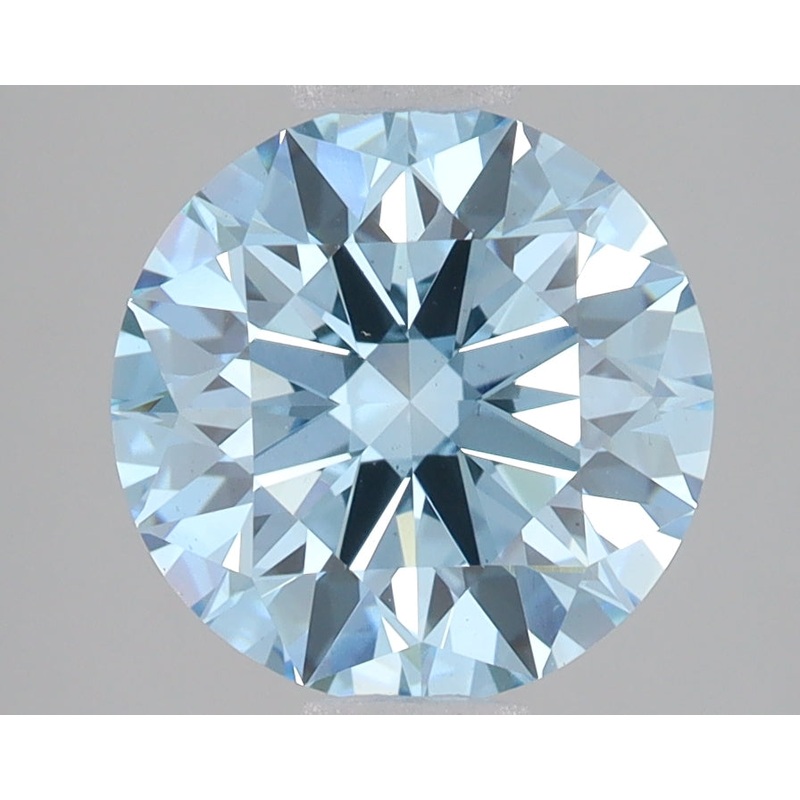3.04 Ct Round Lab Diamond  Fancy Vivid Blue  VS1  Ideal Cut  IGI