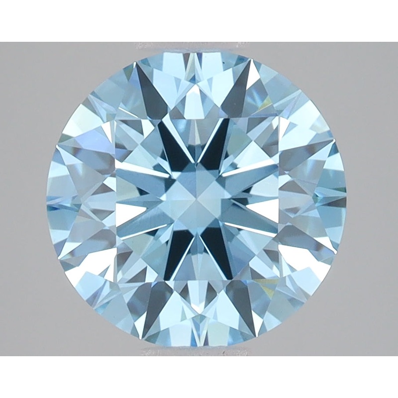 3.06 Ct Round Lab Diamond  Fancy Vivid Blue  VVS2  Ideal Cut  IGI