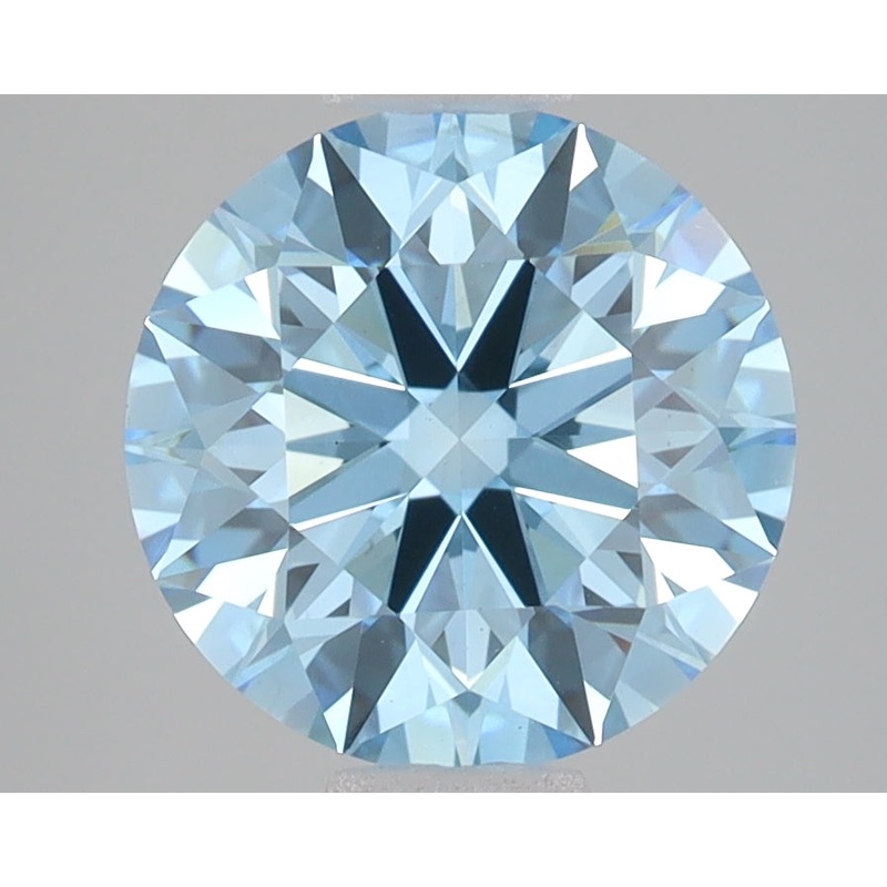 3.08 Ct Round Lab Diamond  Fancy Vivid Blue  VS1  Ideal Cut  IGI