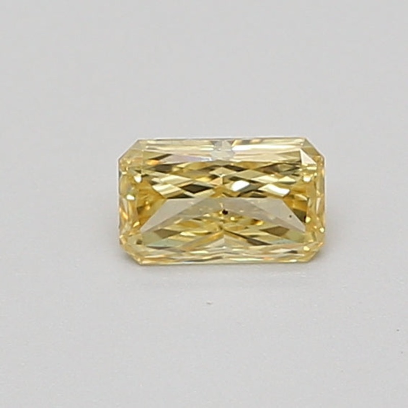 0.32 Ct Radiant Lab Diamond  Fancy Vivid Yellow  VS2   IGI