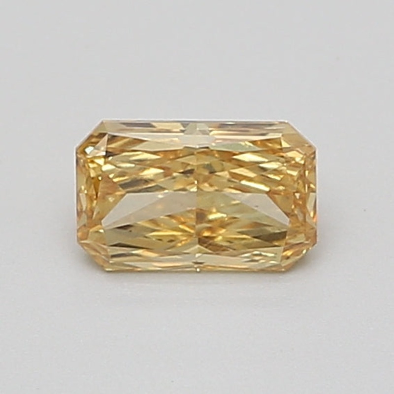 0.61 Ct Radiant Lab Diamond  Fancy Vivid Yellow  VS2   IGI