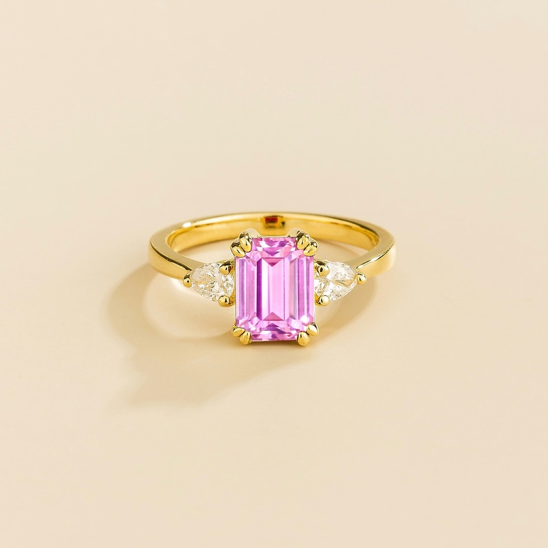Ailes Gold Ring Pink Sapphire & Diamonds