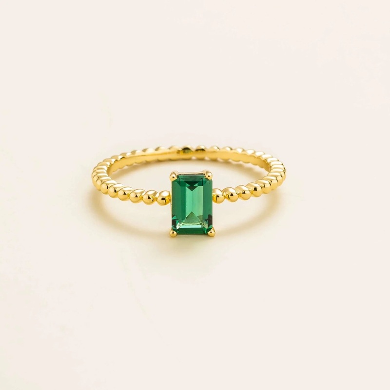 Buchon Gold Ring Set With Emerald