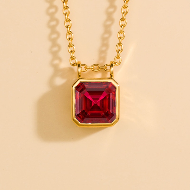 Calin Gold Necklace Set With Ruby