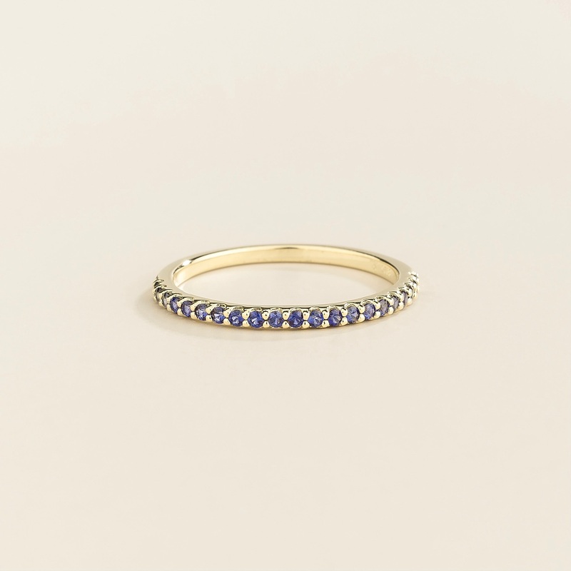 Ciclo White Gold Ring Set With Blue Sapphire