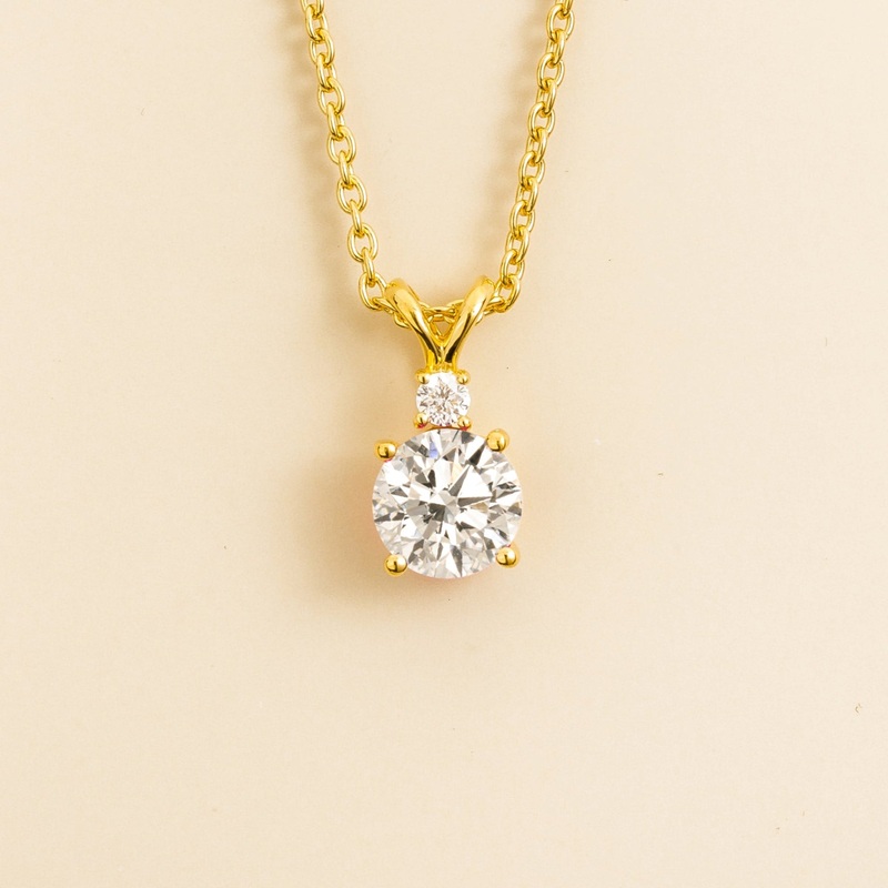 Joie Pendant Necklace in Diamonds Set In Gold