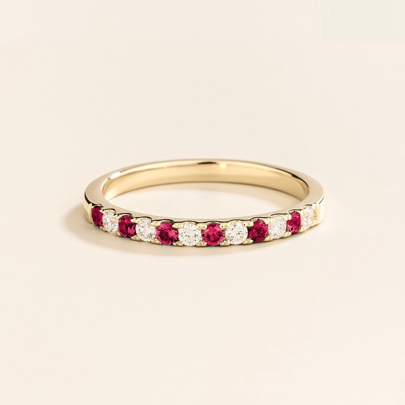 Salto White Gold Ring In Ruby & Diamond