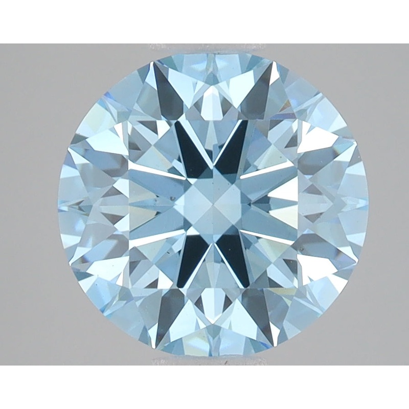 3.1 Ct Round Lab Diamond  Fancy Vivid Blue  VS1  Ideal Cut  IGI