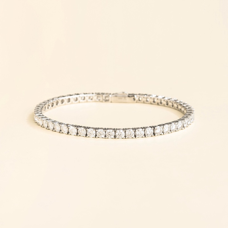 Ciclo White Gold Tennis Bracelet Set With Diamond