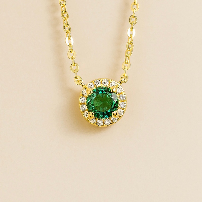Mars Gold Necklace Set With Emerald & Diamond