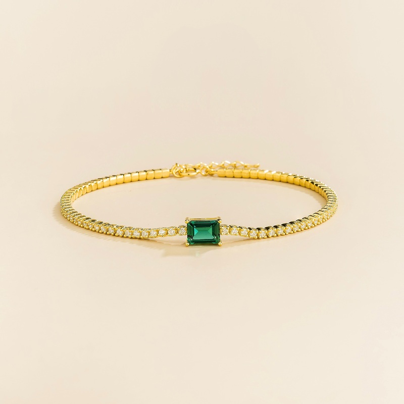 Mesa Gold Bracelet In Emerald & Diamond