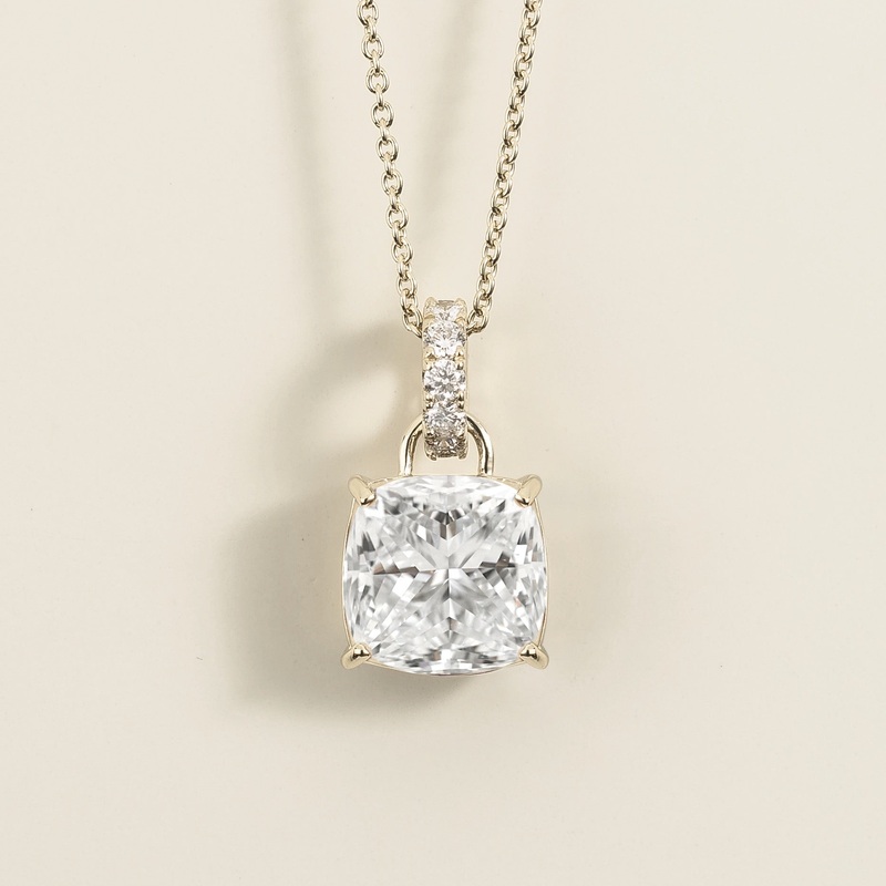 Oreol Pendant Necklace In Diamond Set In White Gold