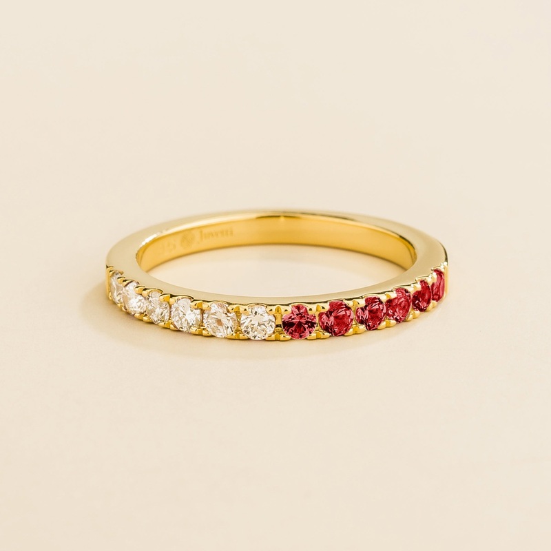 Dimi Gold Ring In Ruby & Diamond