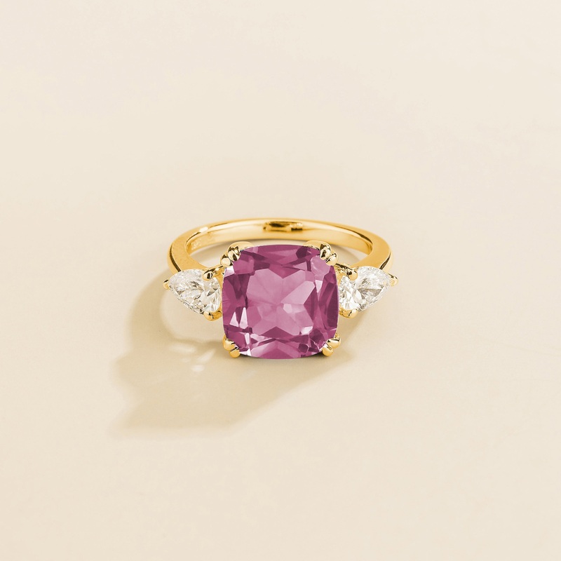 Pari Gold Ring in Morganite & Diamond