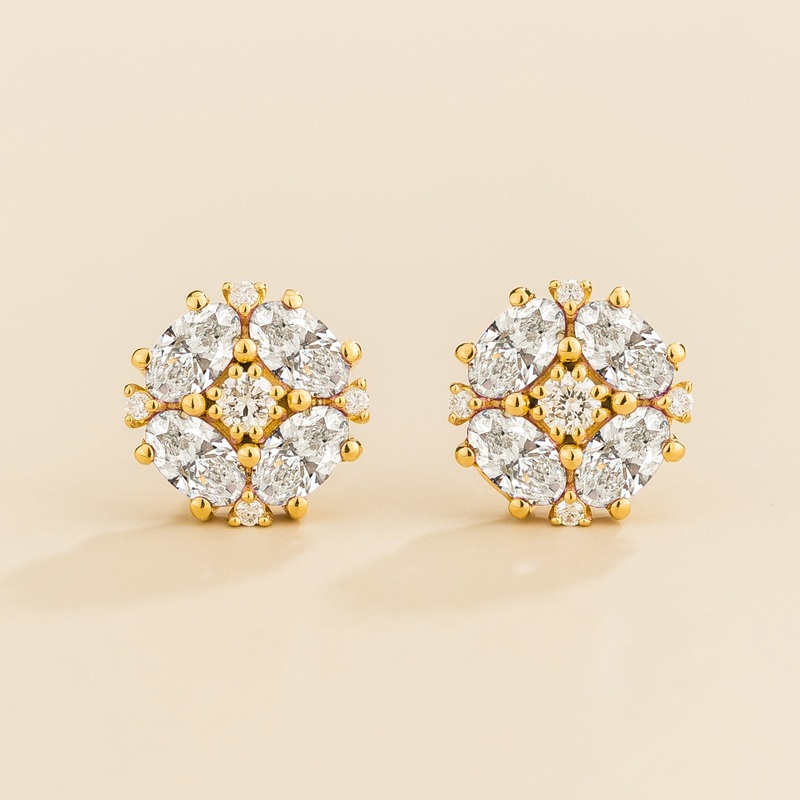 Pristi Gold Earrings Diamond